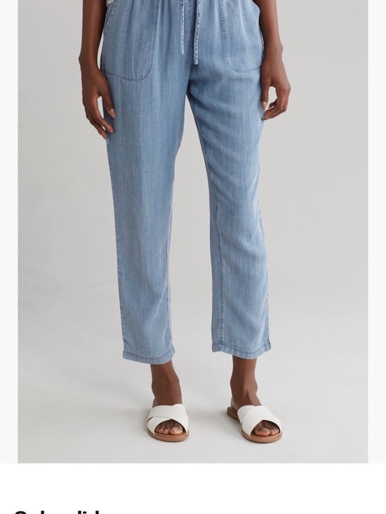 Splendid Denim - Splendid Light Blue Straight-Leg Drawstring Jeans